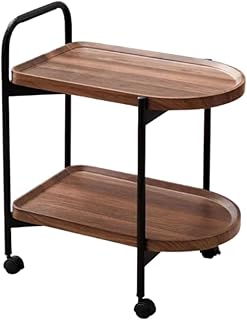 Bxzzuisサービングトロリー キッチントロリー 2段トロリーラック キャスター付き収納ラック 大容量 木製サービングトロリー キッチントロリー 移動簡単 組み立て簡単 パーティーに最適 (55*40*85cm) [並行輸入品]