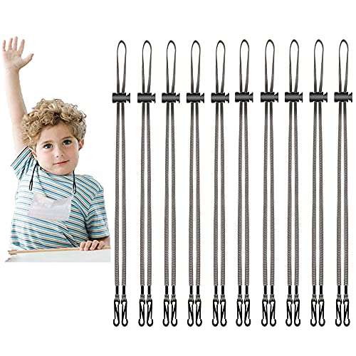 10-PCS Kids Mask Lanyard,Lanyard for Mask for Kids, Adjustable Mask Lanyard with Clips for Women and Men, Convenient and Comfortable Lanyard Around The Neck Rest, Suitable for All Ages