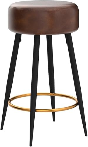 Miniatura 20 de DUHOME Juego de 2 taburetes de bar de altura de mostrador, taburetes tapizados de terciopelo para cocina, 24 pulgadas de altura con reposapiés Negro