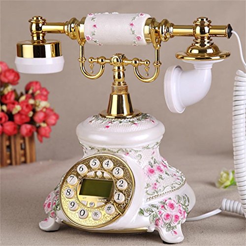 Creative European pastoral retro antique Push Button landline Corded Phone for home office