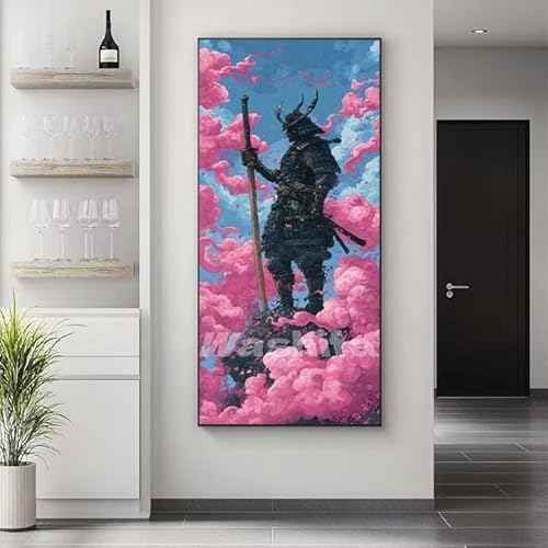 �������G ���{ �T�����C �����h��G �L�b�g DIY ��l ���S�Ҍ��� �f�W�^�����G ��h�� �����L�b�g�ɂ��G�� Paint By Numbers �A�N�����y�C���g ���ʉ� �����Ńy�C���g �z�[�� �I�t�B�X���� �M�t�g 30x60 cm, �t���[���Ȃ�