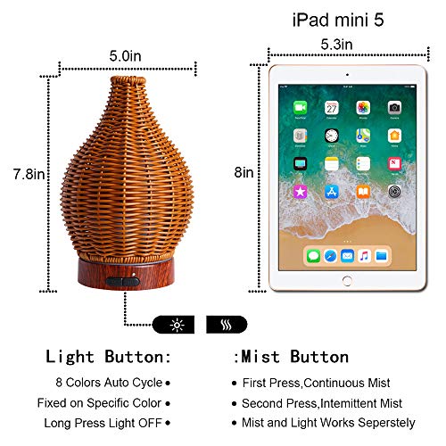 kobodon Essential Oil Diffuser?Rattan woven Ultrasonic Cool Aroma Mist Humidifiers? Aromatherapy
