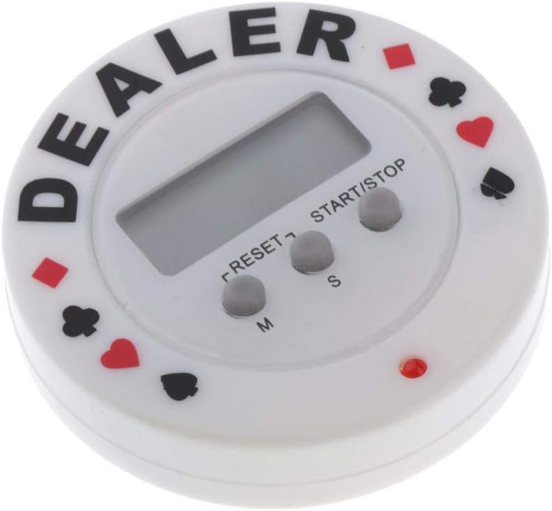 Digital LCD Programmable Electrical Timer Tournament Edition Dealer Poker Dealer Button Timer - Round Shape - - 
