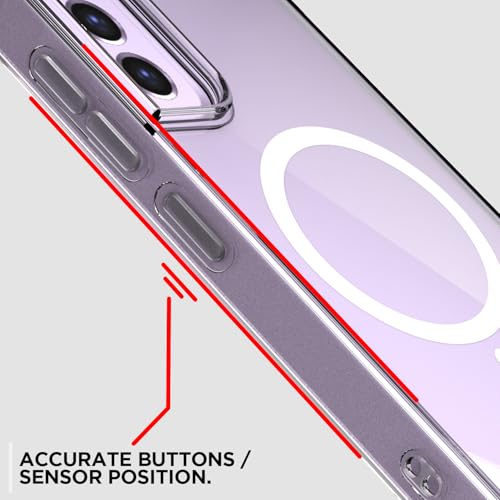 Image of Pikkme Back Cover for Samsung Galaxy S21 FE 5G Mag-Safe Shockproof PC + TPU Protective Case Magnetic Support Bumper Case (Transparent Mag-Safe)