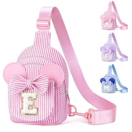 Image of YOOLIFE Birthday Gifts for Kids Girls, Initial Sling Bag Purse for Girl Kid | 2 3 4 5 6 7 Year Old Girl Birthday Gift, Gifts for Kids Girls, Initial Crossbody Bag, Purses for Toddler, Gifts for Toddler