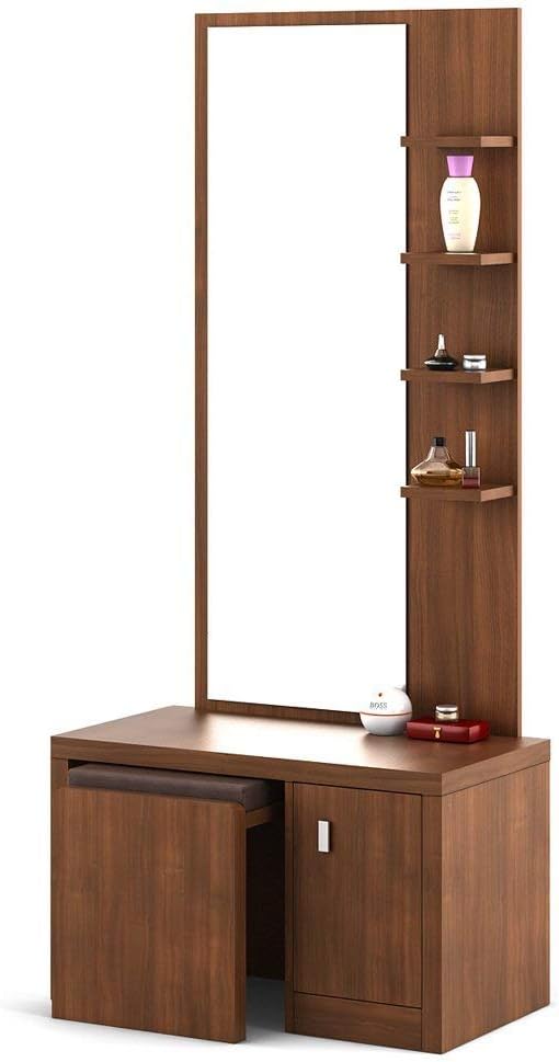 Spacewood Ciara Dresser Table with Stool (Walnut Rigato)
