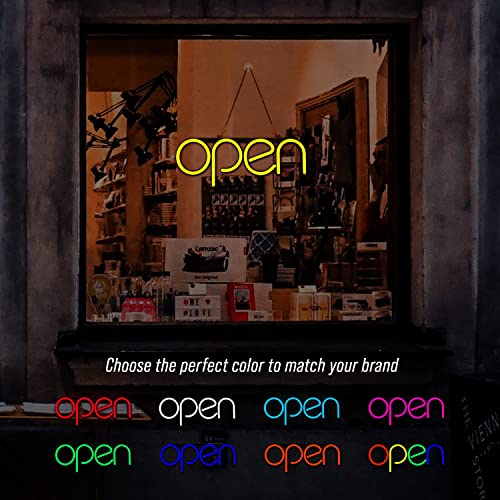 Flashing Led Neon Open Sign Light For Business With On & Off Switch - Lightweight & Energy Efficient For Restaurants Offices Retail Shops Window Storefronts - Yellow #TOP5