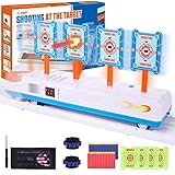 Gafild Móvil Objetivo Digital electrónico para Nerf con 20 Balas y 1 Pulseras Objetivo Digital Electrónico para Pistolas Nerf con Restablecimiento Automático para Nerf N-Strike Elite/Mega/Rival Series