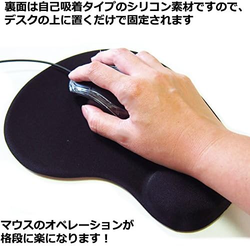 Hand resting on gel wrist rest mouse pad