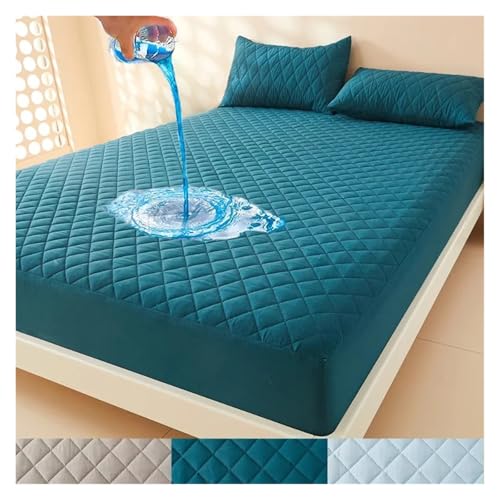 Protège-matelas imperméable 120x200x30 drap housse vert - 3