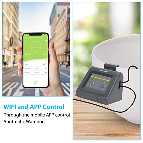 Valinks Wifi Automatic Watering System For Indoor Potted Plants, Diy Plant Self Watering System Water Timer With App Remote Control Auto/Manual/Delay Watering, Plant Self-Watering Devices With Pump #TOP5