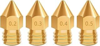 5/10PCS 1.75mm MK8 3D Printer Brass Nozzle Extruder Printing Head Compatible With Anet A8 A8+ Ender 3 3S Pro V2 CR10 3D Printer Parts (Color : 10pcs, Size : 1.0mm)