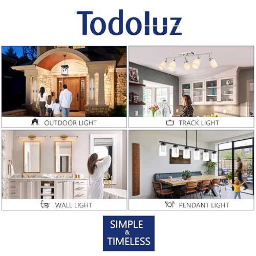 Image of TODOLUZ 30-Inch 5CCT 18W LED Bathroom Light Fixture, 2700K-5500K Brushed Brass Vanity Lighting Adjustable Lamp Tube for Mural
