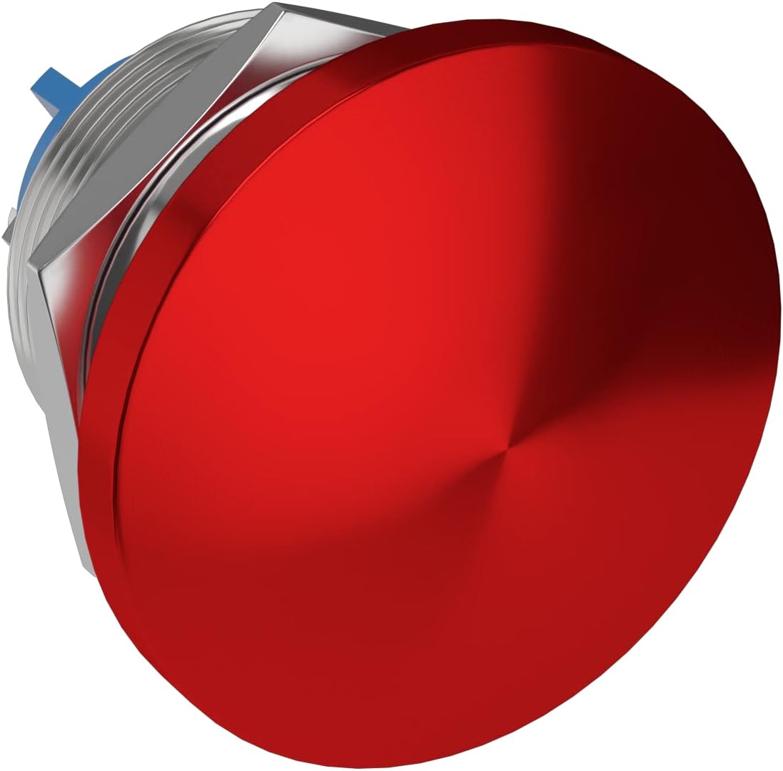APIELE 22MM Mushroom Head Push Button Switch Momentary Push Button IP65 Waterproof 12V 24V 36 DC 110V 250V AC 5A SPST(22mm, Red)