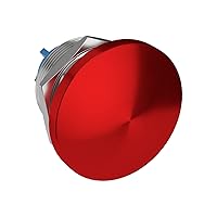 Vista 1 de APIELE Interruptor de botón de cabeza de seta de 22 mm Botón momentáneo de botón IP65 impermeable 12V 24V 36 DC 110V 250V CA 5A SPST (22 mm, Rojo)