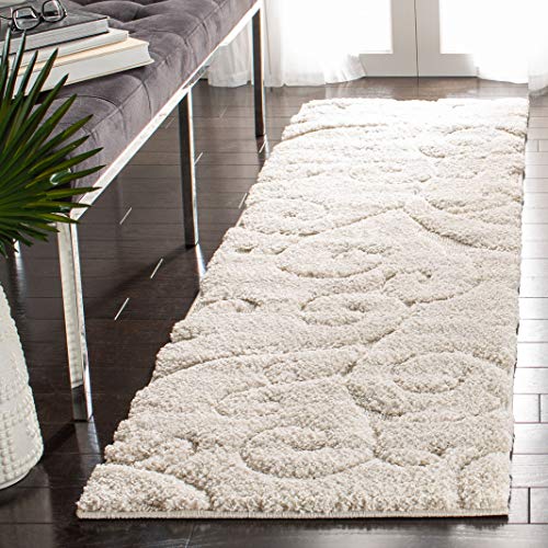 Safavieh \"Chester Shag Teppich, Creme/Beige, 99 x 160 x 5,0 cm-p, Polypropylen, Creme/Creme, 2\'3\" x 11\'