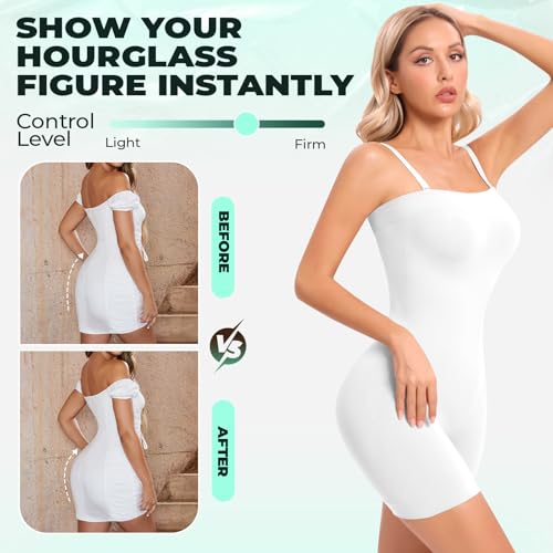 Image of fortix Strapless Shapewear Bodysuit for Women Full Body Shapewear Tummy Control Seamless Snatched Shaper Under Dresses