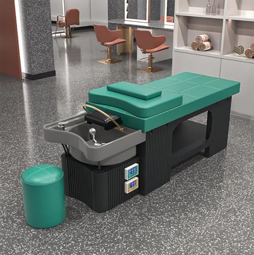 Image of Pet Grooming Table,Multi-Functional Shampoo Bed,Constant Temperature Water Heater Shampoo Bed for Salons,Green