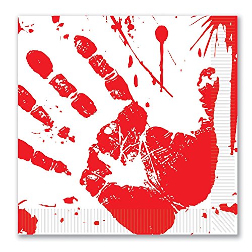 Beistle Bloody Handprints Luncheon Napkins (3-Pack: 48 Count)
