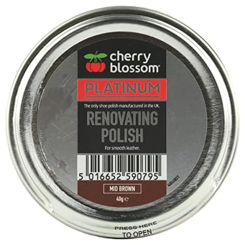 Cherry Blossom Brown Leather Shoe Polish Cover