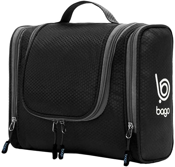 Necessaire de viagem suspensa Bago com zíper, preta