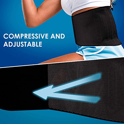 AOFEITE Ceinture lombaire pour homme et femme avec soutien flexible et réglable | Utilisation sportive ou de travail | Avec coussin de soutien lombaire (XL), Noir