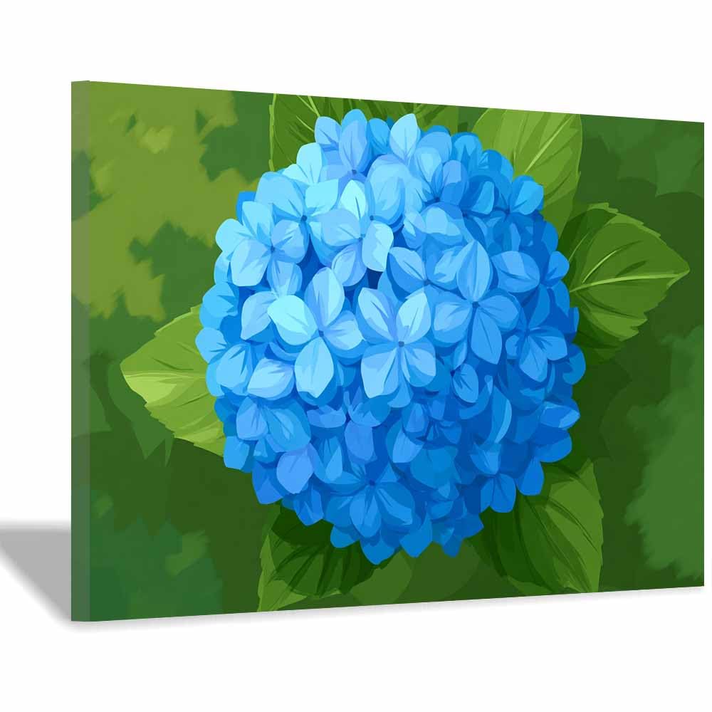 ZAMAEIU Large Nature Canvas Paintings Prints Clustered petals Landscape Picture, Modern Living Room Decor, Dining Room Hallway Home Decoration(blue)-50x70cm Framed