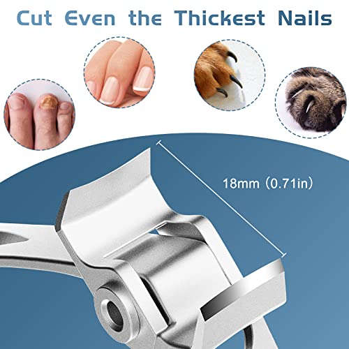 Nail Clippers For Men Thick Nails Professional Nail Cutter With Catcher Wide Jaw Opening Sharp Toenail Clippers-Heavy Duty Toe Nail Clippers Durable Fingernail Clipper For Seniors Long Handle #TOP2