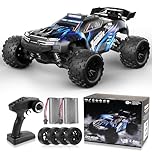 JOYTREKY Remote Control Cars - 1:18 RC Car 40KM/H 2.4GHz 4WD All Terrain Off-Road Drift Truck Hobby Grade with dual rechargeable batteries for extended play Ideal for Kids Adults - Blue