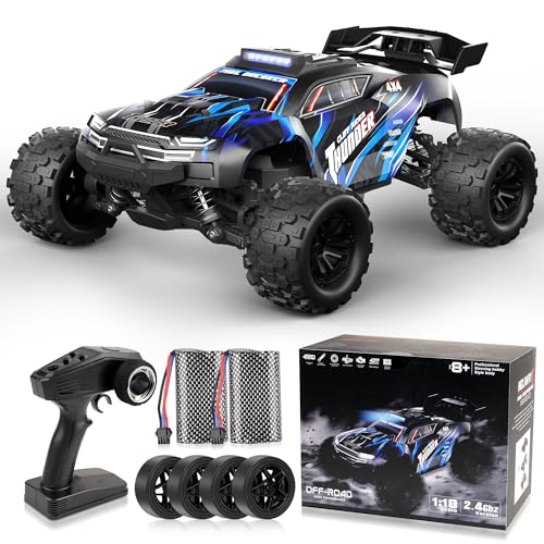 JOYTREKY Ferngesteuertes Auto – 1:18 High-Speed 40 Km/H Rc Auto 2,4 Ghz 4wd All Terrains Offroad Drift Truck Mit Zwei Wiederaufladbaren Batterien FüR LäNgeres Spielen FüR Kinder Und Erwachsene – Blau JOYTREKY Ferngesteuertes Auto – 1:18 High-Speed 40 Km/H Rc Auto 2,4 Ghz 4wd All Terrains Offroad Drift Truck Mit Zwei Wiederaufladbaren Batterien FüR LäNgeres Spielen FüR Kinder Und Erwachsene – Blau