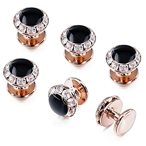 Hawson Crystal Cuff Links And Studs Set For Mens Tuxedo Shirts Wedding Accessories #TOP5