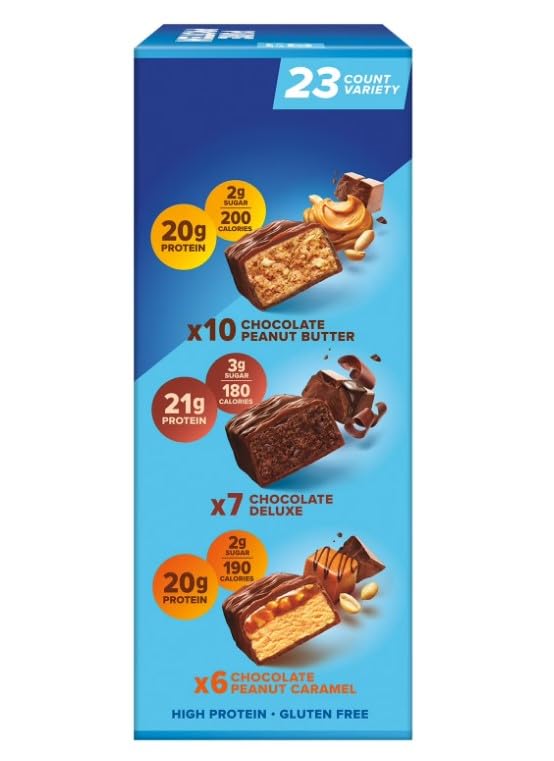 Pure~Proteins Bar, Nutrient Rich Snacks with High Protein for Energy Support, Minimal Sugar, Gluten-Free, Variety Pack 20g Protein, BULK ~ (23 Pack) ~ (1 Pack - Mix).