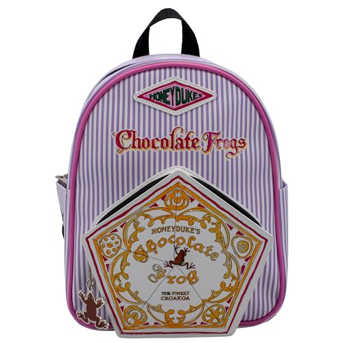 AI ACCESSORY INNOVATIONS Mochila Harry Potter Honey Dukes Cosplay PU, Bolsa de Ombro Mundo Mágico, 26 cm, Couro Sintético, Azul/Preto/Amarelo, Small, Mini mochila PU