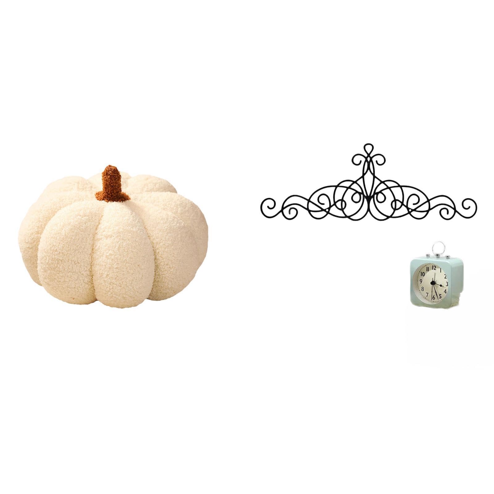 Halloween Pumpkin Plush Sofa Cushion Scroll Metal Wall Art Floral Decorative Pillow for Bedroom Patio Indoor Outdoor Porch Fence Decor |Home & Garden | Home Decor | Pillows-image-9