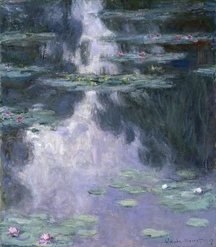 Tableaux Portrait Nymphéas Claude Monet impression sur toile tendue 60x90cm
