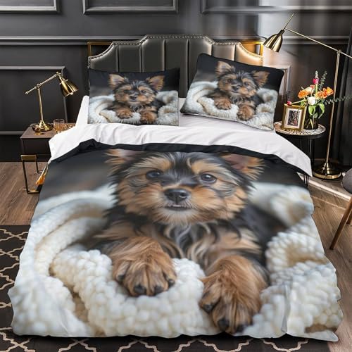 Housse de couette chiot mignon parure de lit ultra douce garçon - 2