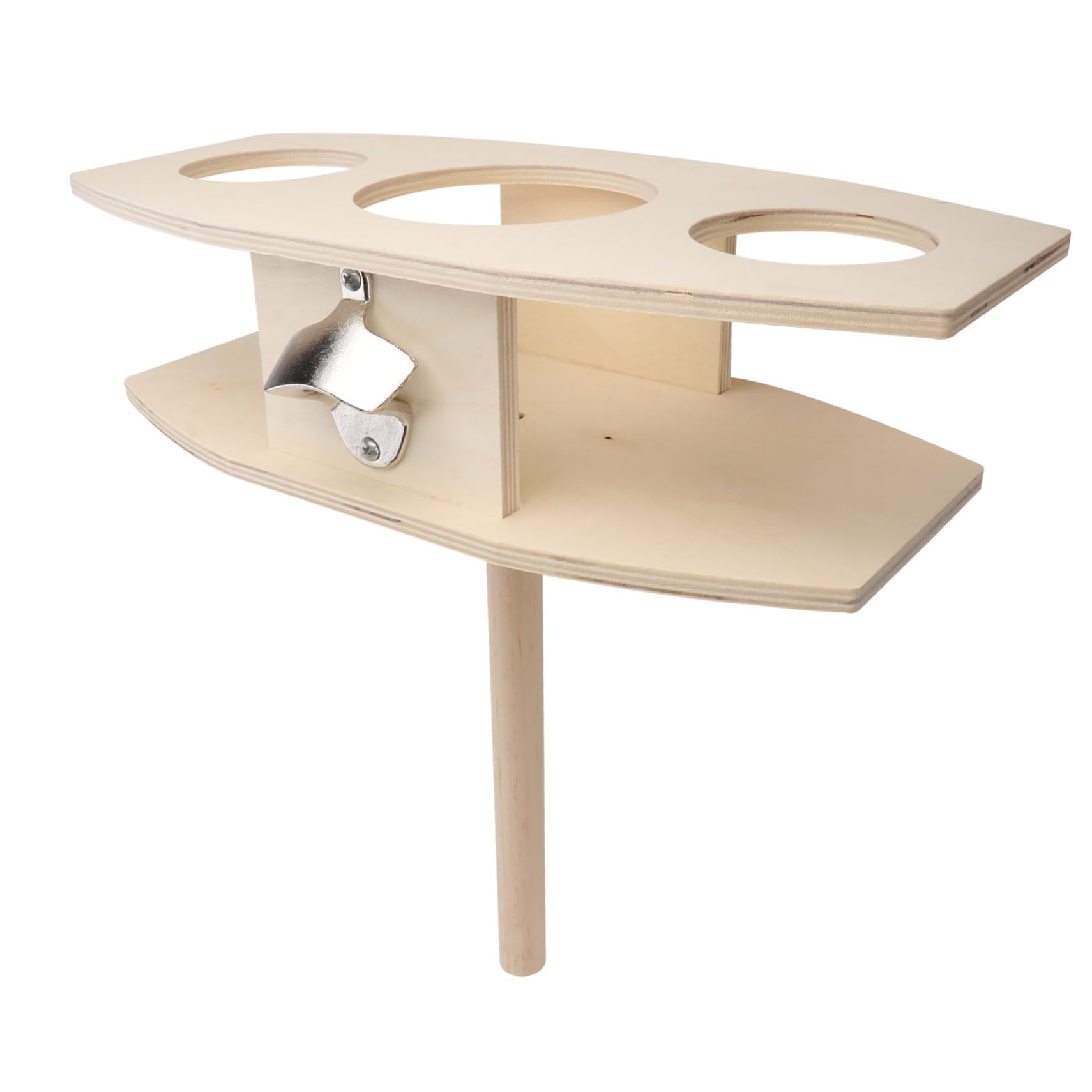 Piquet à vin pour extérieur COLLBATH en bois kaki et porte-bières