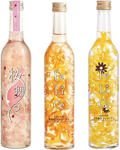 Amazon Co Jp インテリア リキュール 彩り3本セット フェリーチェ 桜舞う 飲み比べ 女子会 パーティ アレンジ 食品 飲料 お酒