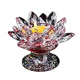 Bougeoir lotus en cristal : bougeoir lotus en cristal - ornez votre table, décorez votre chambre, créez une atmosphère chaleureuse.