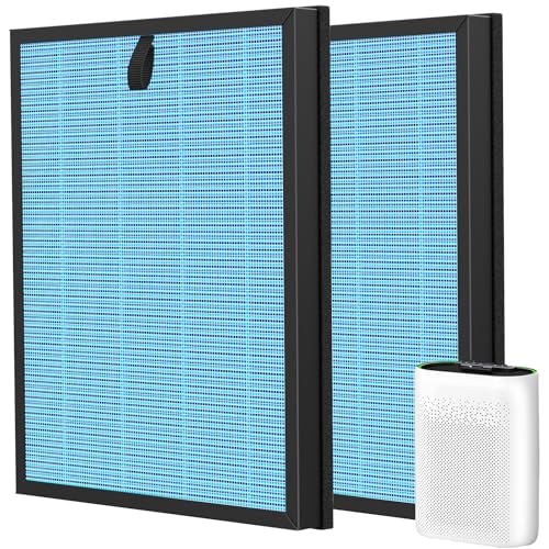 Image of 2 Pack MK-D05 Air Filter Replacement for A-EVE MK-D05 Air Purifiers, 4-in-1 High-Efficiency Filter - Standard Version, Blue