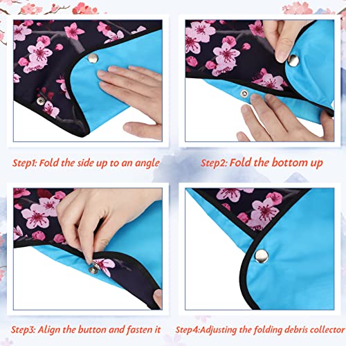 8 Pcs Adult Bibs For Elderly Eating Washable Waterproof Reusable Clothing Protectors Cherry Blossoms Adult Bibs For Eating With Optional Crumb Catcher For Women Patients Disabled, 30 X 20 Inches #TOP5