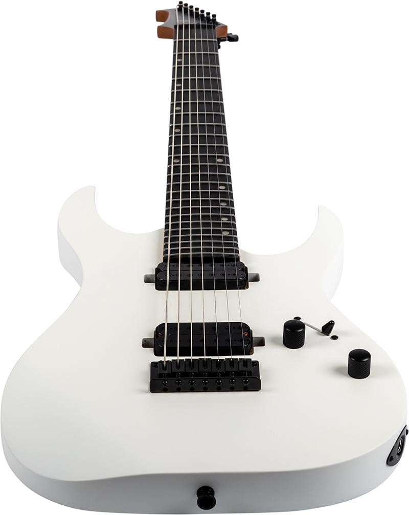 SPIRA Guitars S-407 MWH Satin White 7-Saiter E-Gitarre