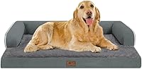 Vista 20 de Cama ortopédica extra grande para perros impermeable: cama de espuma viscoelástica para perros XL y extra grandes, sofá sofá, lavable con funda Azul