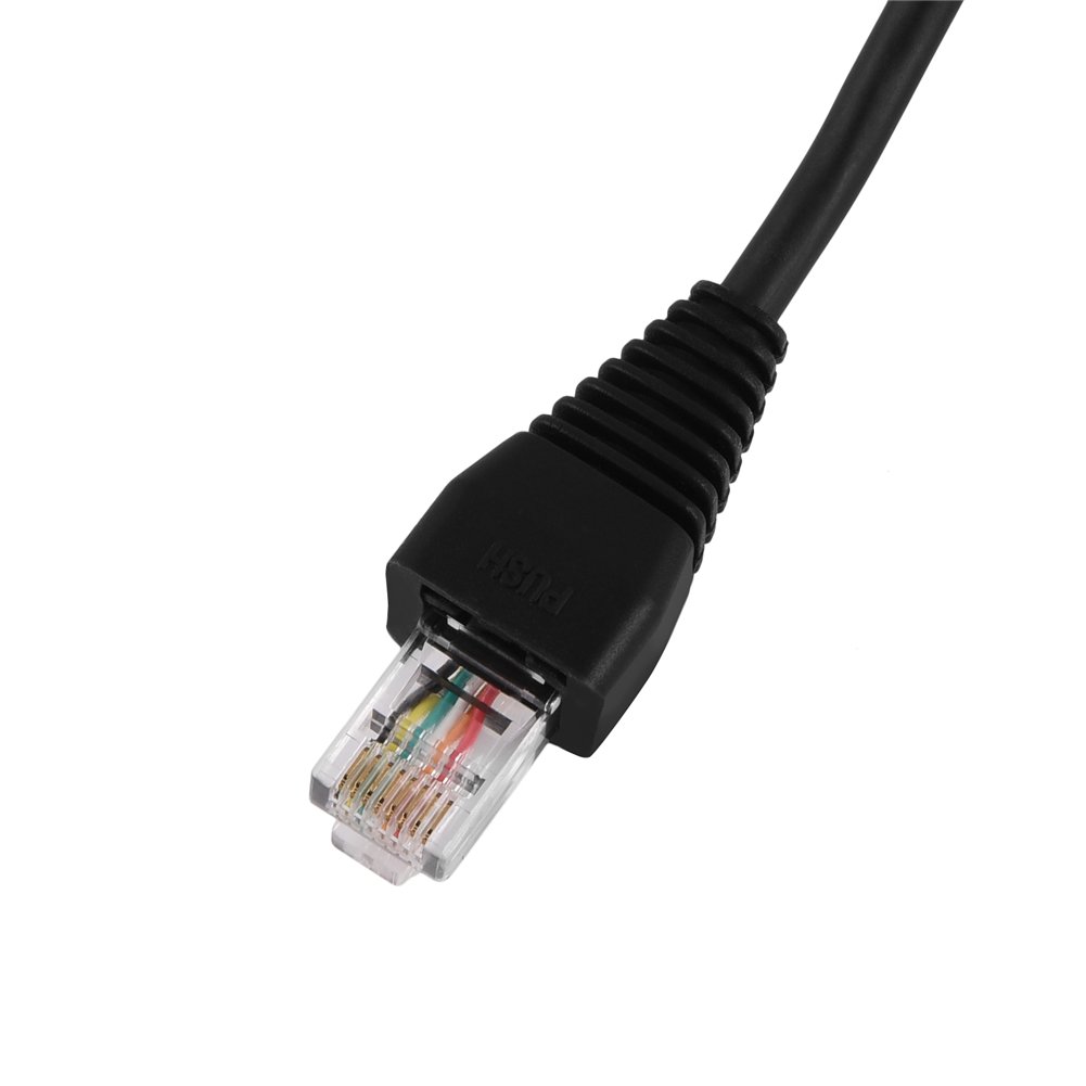 Dilwe Microfono mobile 50 cm microfono esterno auto cancellazione del rumore MH-67A8J microfono manuale/spalla con connettore modulare RJ45 a 8 pin/pulsanti PPT per Vertex