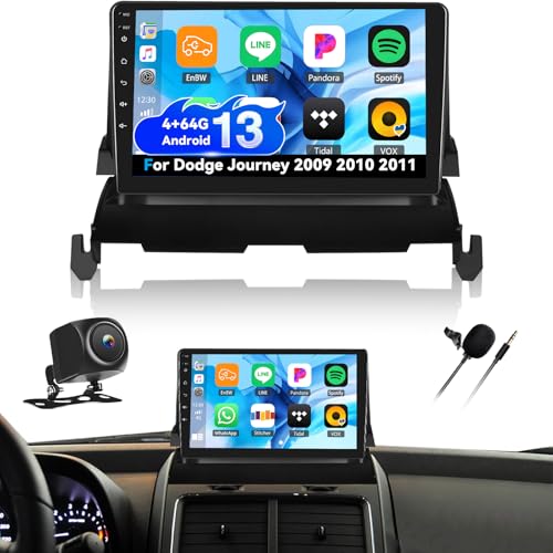 [4G+64G] Android 15 Car Radio for Dodge Journey 2009 2010 2011 with Wireless CarPlay Android Auto,9
