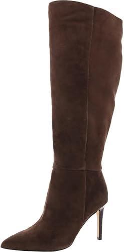 Nine West Women's Richy Boot, Dark Brown Suede 200, 8.5