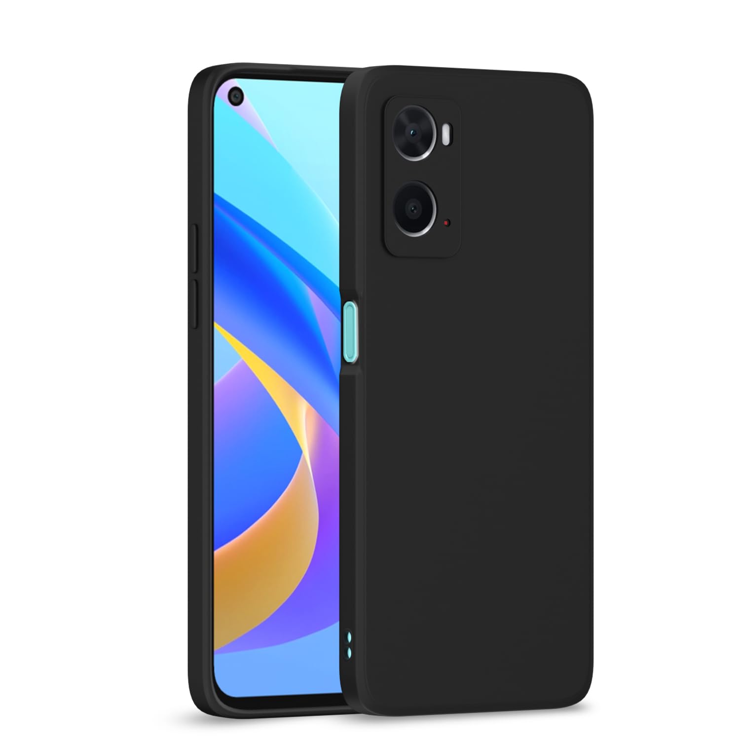 Pikkme Oppo A76 / Oppo A96 / Oppo A36 Back Cover Soft Matte Liquid Silicone TPU | Camera Protection | Shockproof Slim Back Case for Oppo A76 / Oppo A96 / Oppo A36 (Black)