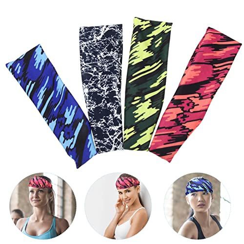 12 peças bandana de suor elásticos de cabelo alvos de tiro com tiara de corrida tiaras atléticas tia