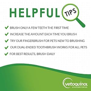 Vetoquinol Enzadent Enzymatic Toothpaste Kit + Fingerbrush & Dual-End Toothbrush for Cats & Dogs – 3.2 oz, Poultry Flavor – Oral Dental Care Kit: Removes Plaque, Polishes Teeth & Freshens Breath