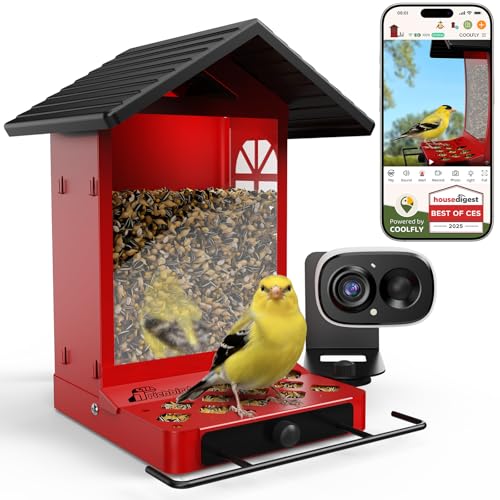 Richbird Smart Bird Feeder with Camera, 2.5K Ultra-HD Live Stream Bird House Camera, Free AI Identify Bird Species, Solar Powered Bird Feeder with 2.4L Large Capacity, Ideal Gift for Bird Lovers